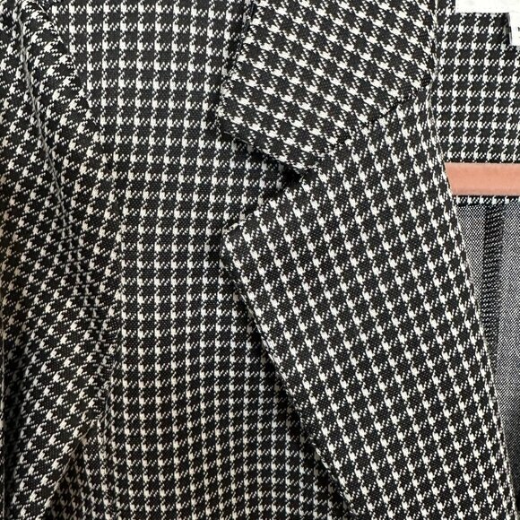 Calvin Klein Women's Blazer Jacket Size Medium Houndstooth Academia Career - Picture 2 of 9